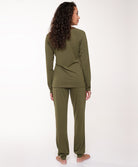 Ensemble pyjama "avocado" inserts en dentelle Lingadore nightwear Lingadore 6314-136-AVOC