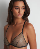 Ensemble sexy triangle et tanga en dentelle transparent Nuit Sauvage Boîtes a Désir Aubade P080L-3-FIRE