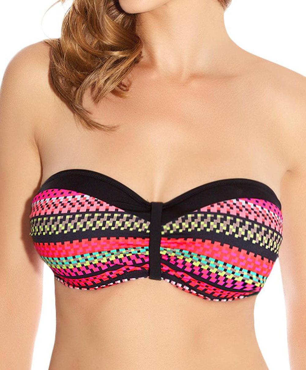 Bandeau Plisse Armatures-Maillot de Bain Multicolore Paphos Fantasie Swim FS6083