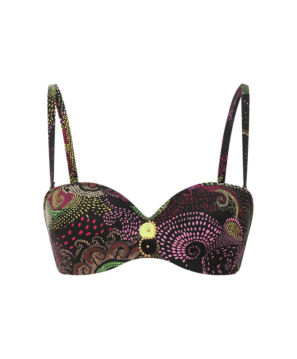 Haut de maillot de bain bandeau brassière Lise Charmel bain Escapade Aborigène multicolore ABB5062-AA