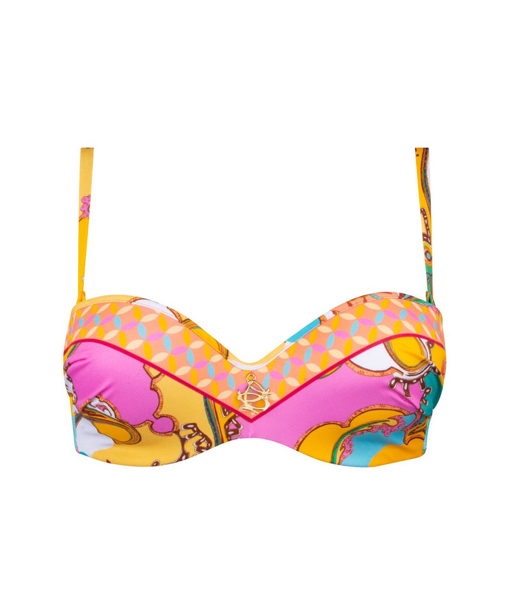 Bas de Maillot de Bain Slip Coulisse, Fleurs de Nuit - Luciole, Lise