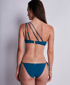Haut de maillot de bain brassière asymétrique Aubade Bain Secret Laguna teal bleu canard 2T03-TEAL