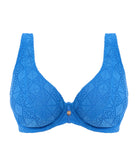 Haut de maillot de bain foulard apex haute décolleté plongeant Nomad Nights atlantic bleu Freya swim AS205413-ALT