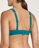 Haut de maillot de bain triangle plunge Aubade Bain La Plage Ensoleillée vert minéral TS12-MINE