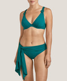 Haut de maillot de bain triangle plunge Aubade Bain La Plage Ensoleillée vert minéral TS12-MINE