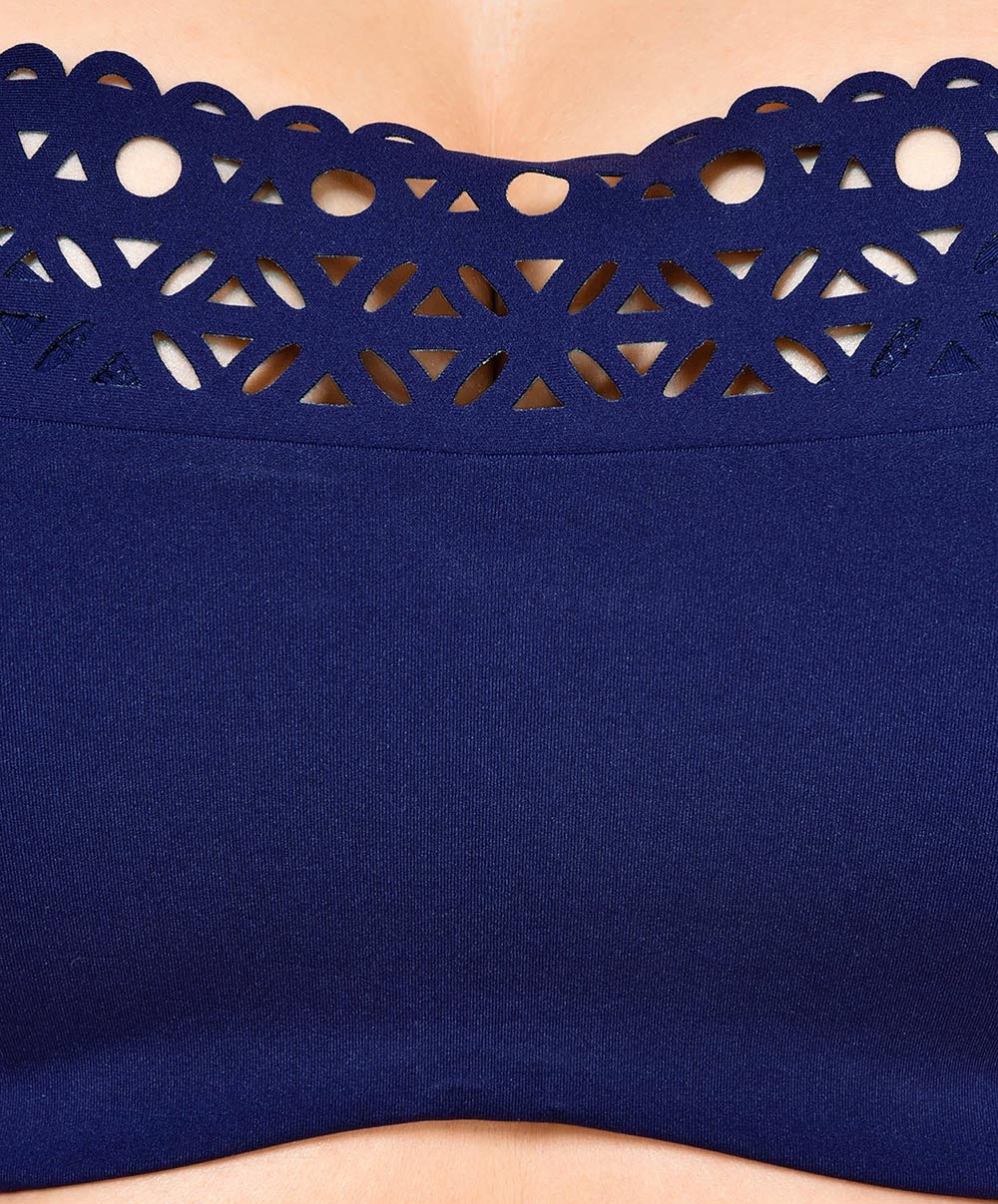 Haut maillot de bain bandeau Lise Charmel bain Ajourage Couture bleu crystal ABA5015-BS