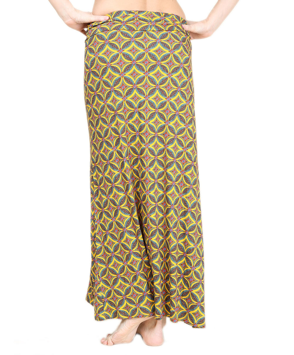 Jupe longue d'été La Muse Africa jaune Antigel Bain ESB5256-JA