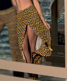 Jupe longue d'été La Muse Africa jaune Antigel Bain ESB5256-JA