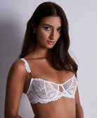 Soutien-gorge corbeille Flowermania Blanc Aubade LAF14-BLAN