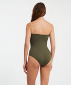 Maillot de bain 1 pièce bustier gainant Stella Nuria Ferrer Swimwear & Beachwear NF-223-KHAKI-STELLA