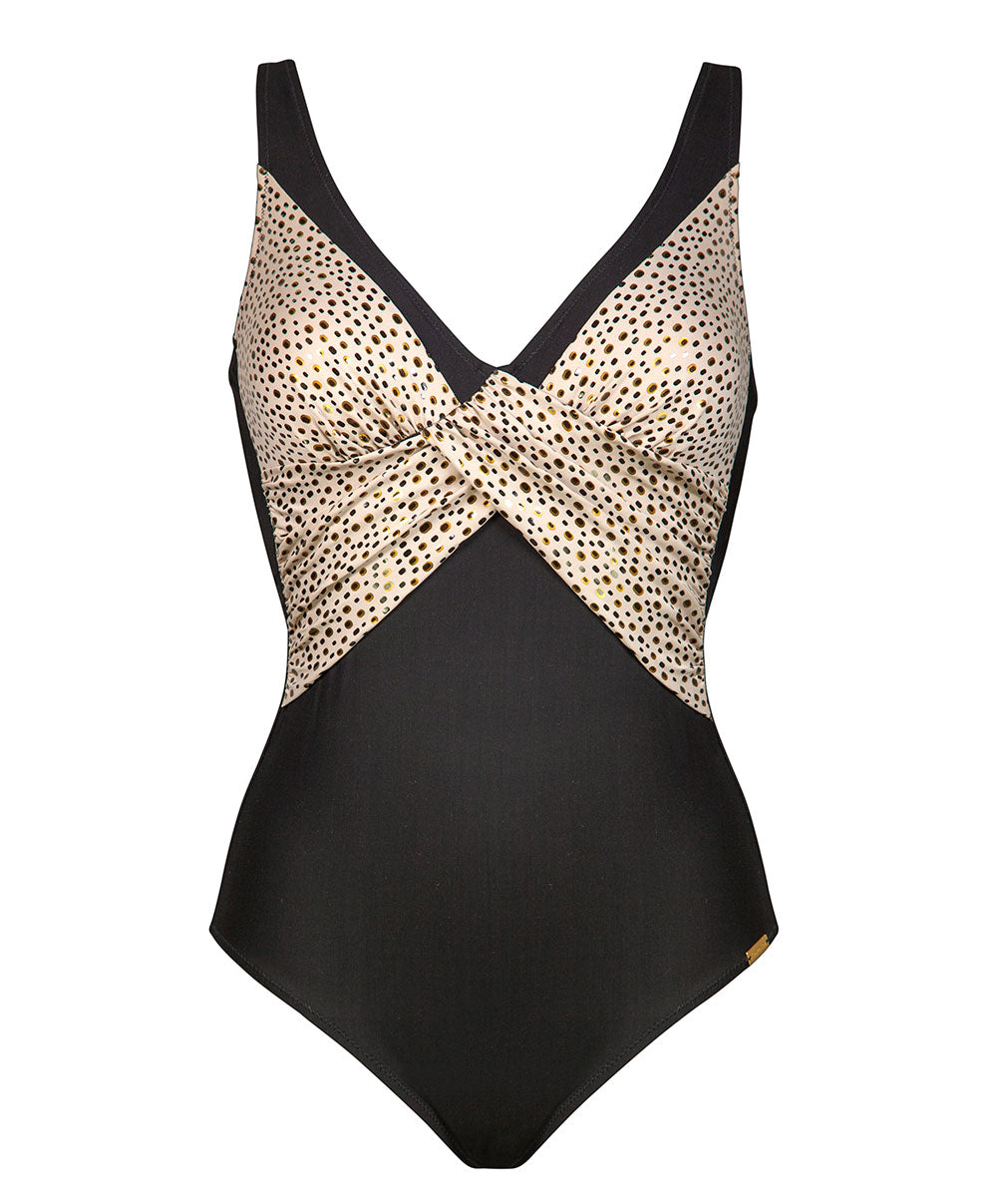Maillot de bain 1 pièce gainant sans armatures Sandy Trace toffee black Charmline Swimwear sculptant CH-1712-454-422 10