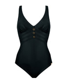Maillot de bain 1 pièce gainant sans armatures black gold Charmline Swimwear sculptant CH-1738-547-709 100