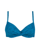 Maillot de bain balconnet couvrant à armatures L'ethnica Bleu canard Antigel Bain EBB6474-BC