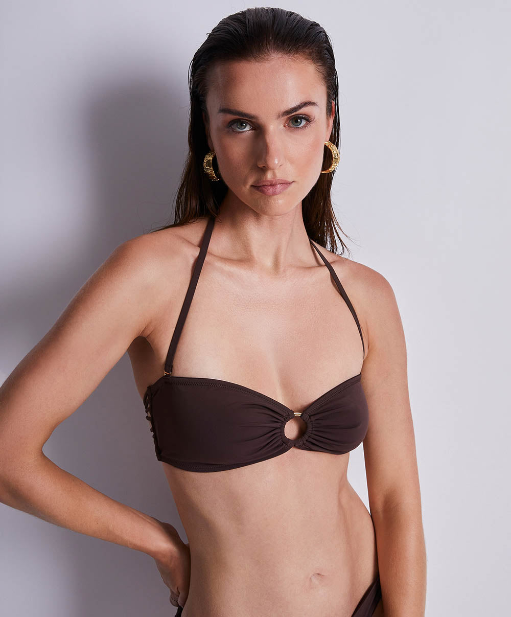 Haut de maillot bandeau coque amovible Gipsy muse Henna Aubade Bain 2P06-O-HENN