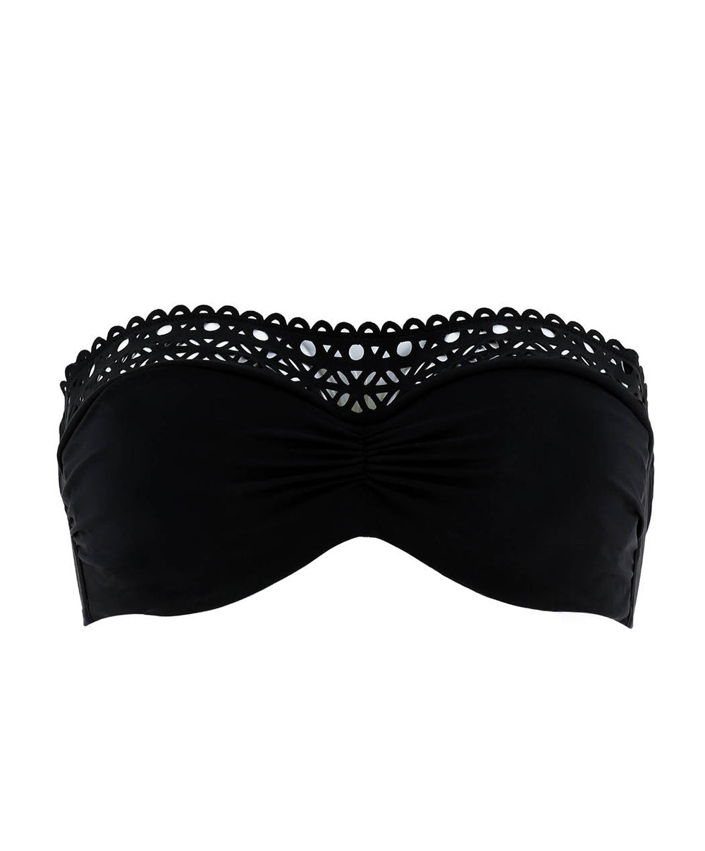 Maillot de bain grande taille bandeau Lise Charmel bain Ajourage Couture noir ABA7415-NO 5