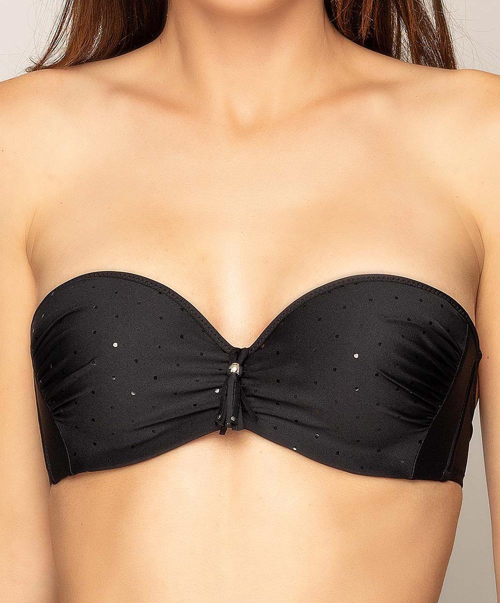 Maillot de bain bandeau coque La Costa Antigel noir Antigel Bain EBA7190-NO