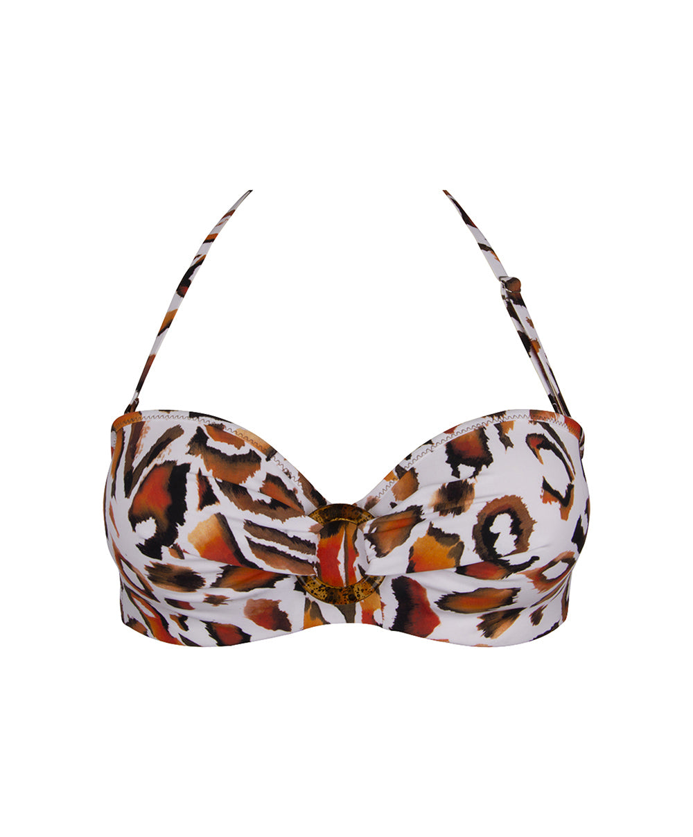 Maillot de bain bandeau coque La Muse Féline panthère Antigel Bain EBB7146-BF