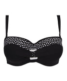 Maillot de bain bandeau grande taille La Muse Dolce Vita pois noir Antigel Bain FBB7186-PN