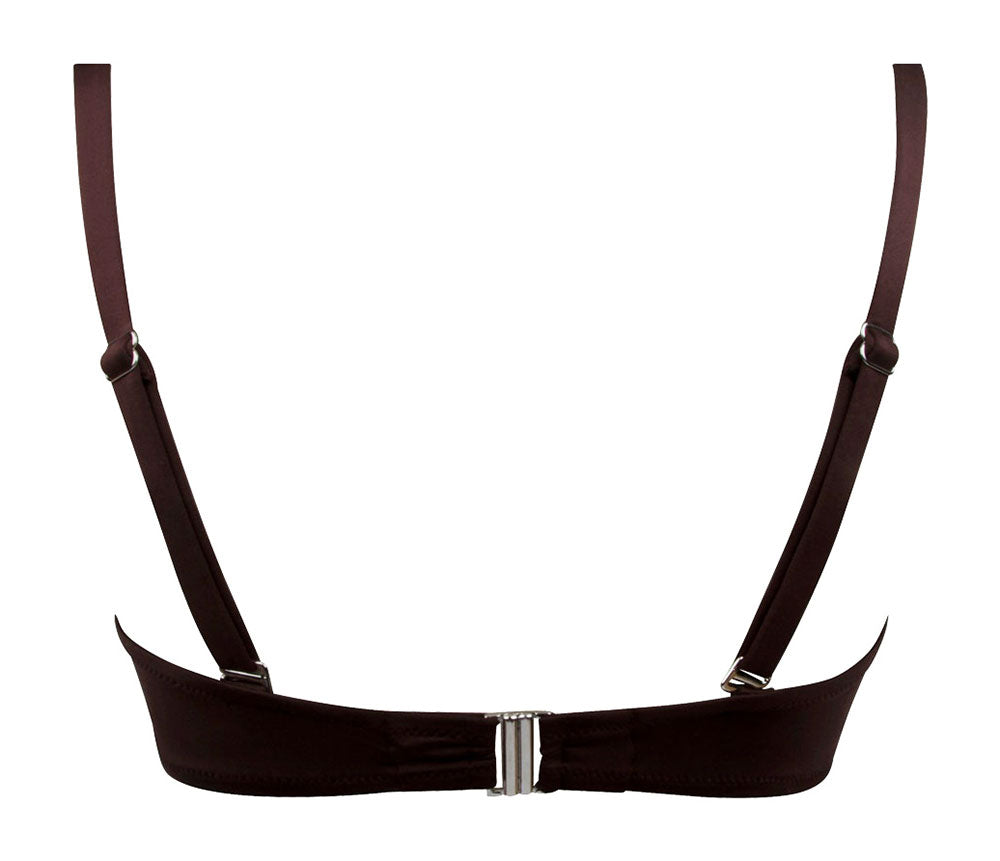 Maillot de bain bandeau grande taille La Starlette star marron Antigel Bain FBB7105-SM