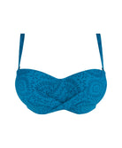 Maillot de bain bandeau grande taille L'ethnica Bleu canard Antigel Bain FBB7174-BC