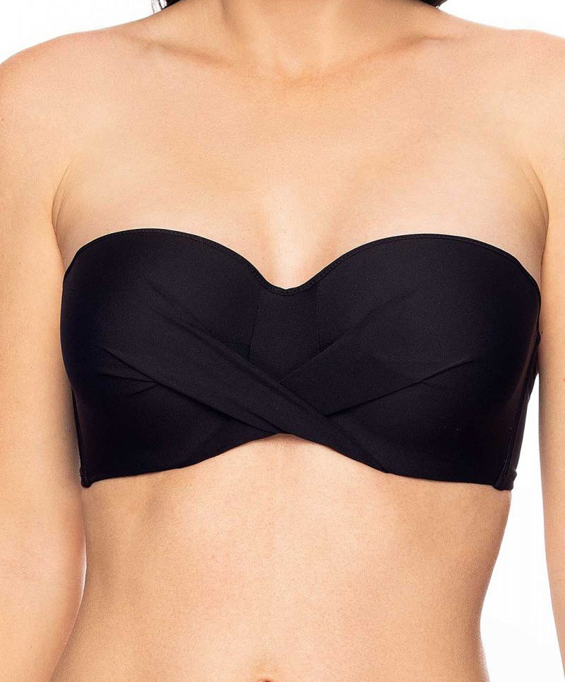 Maillot de bain bandeau grande taille La Chiquissima noir Antigel Bain FBB7114-NO 1