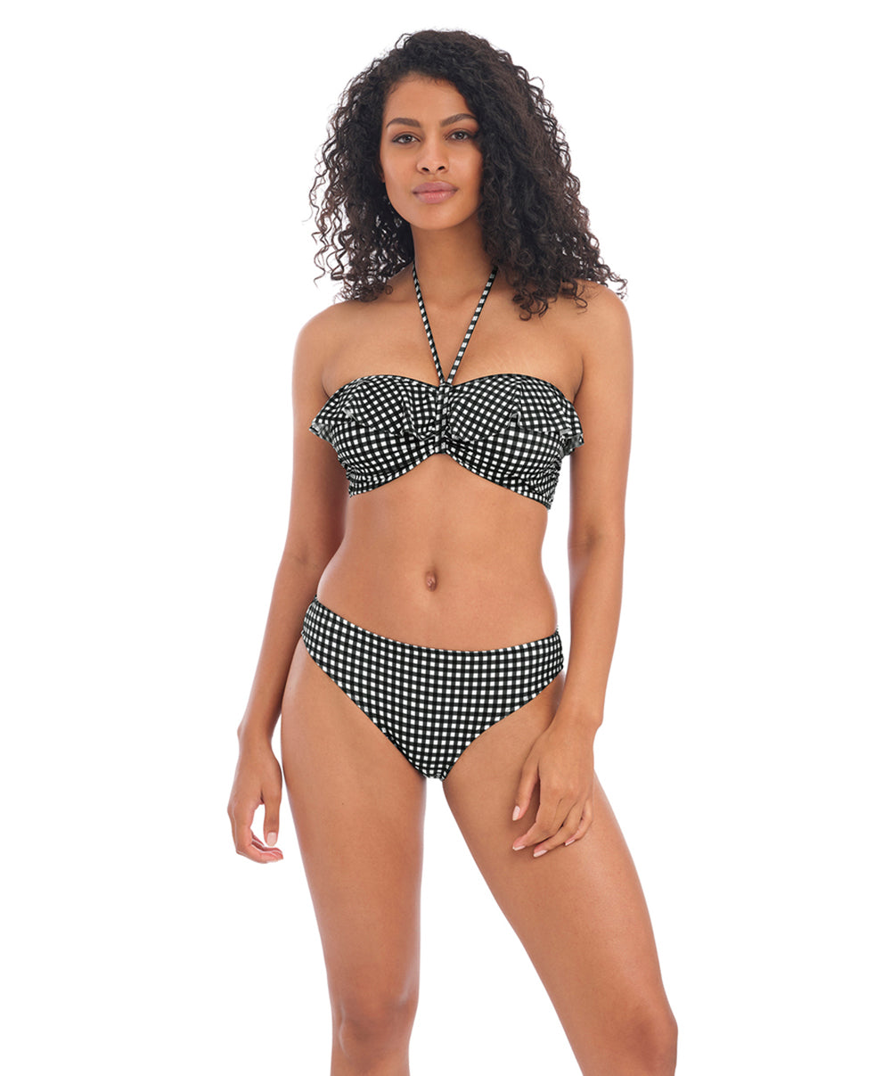 Maillot de bain bandeau paddé armatures multipositions Check In monochrome Freya swim AS201910-MOM