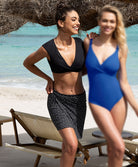Maillot de bain crop top sans armatures à mancherons La Chiquissima noir Antigel Bain EBB2114-NO 8