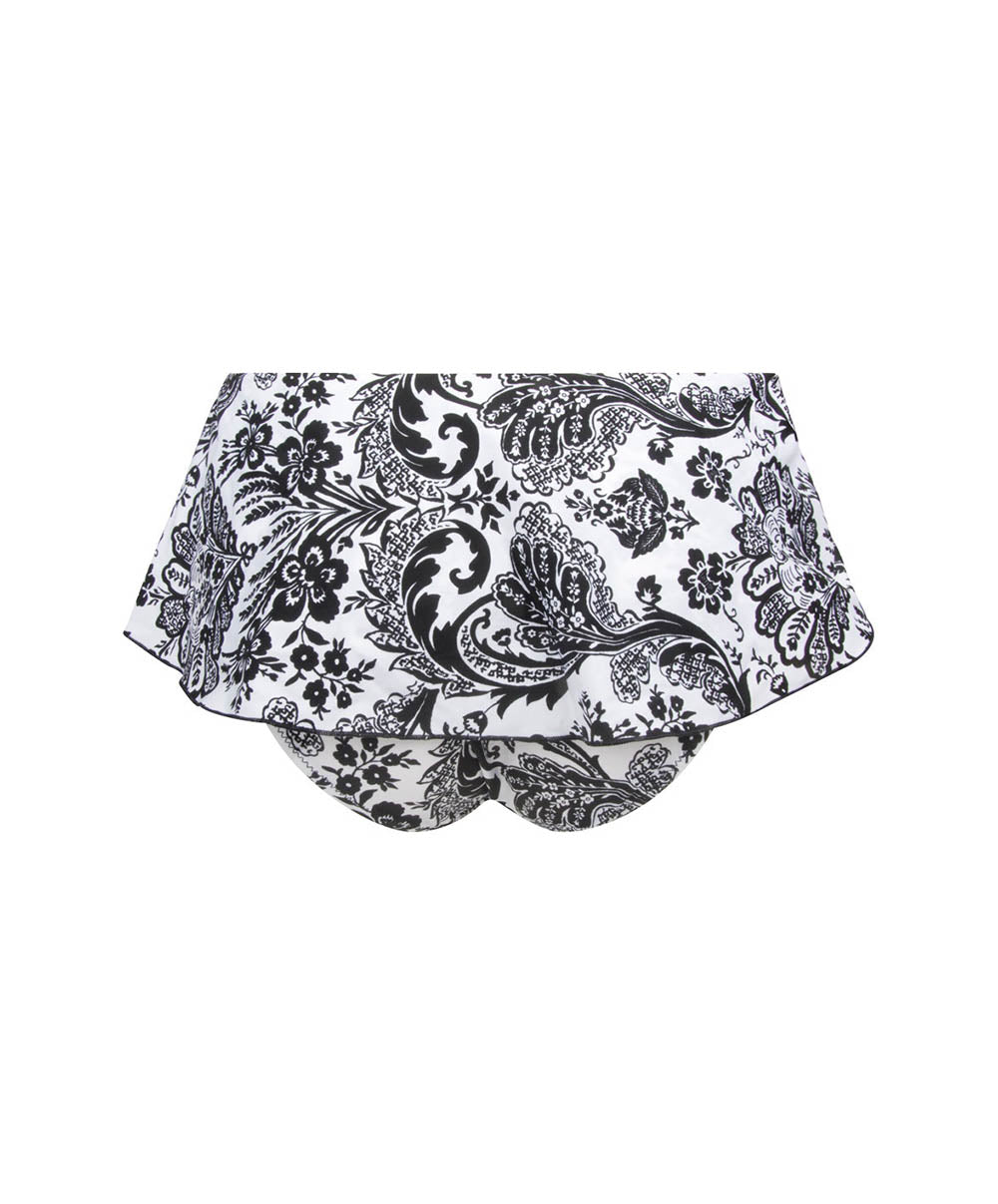 Maillot de bain culotte jupette La bandana Blanc Antigel Bain EBB0894-BB