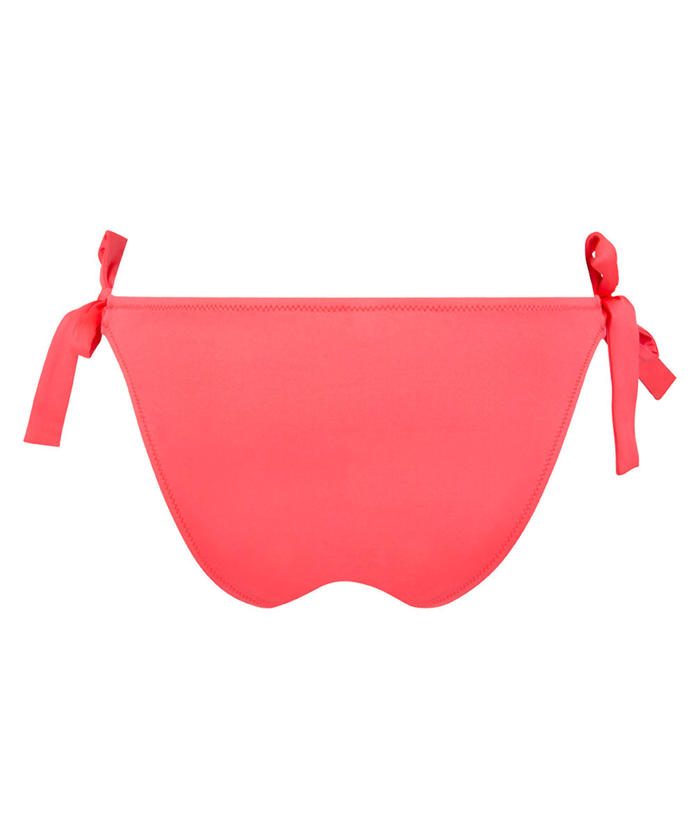 Maillot de bain slip à nouettes bikini La Starlette star corail Antigel Bain EBB0105-SC
