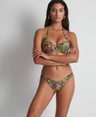 Bas de maillot "Mini-Coeur" Exotic fever Deep forest Aubade Bain LK20-DEEF