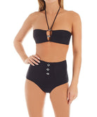 Soutien-gorge de bain souple bandeau L'Exquise Antigel noir Antigel Bain EBA7020-NO