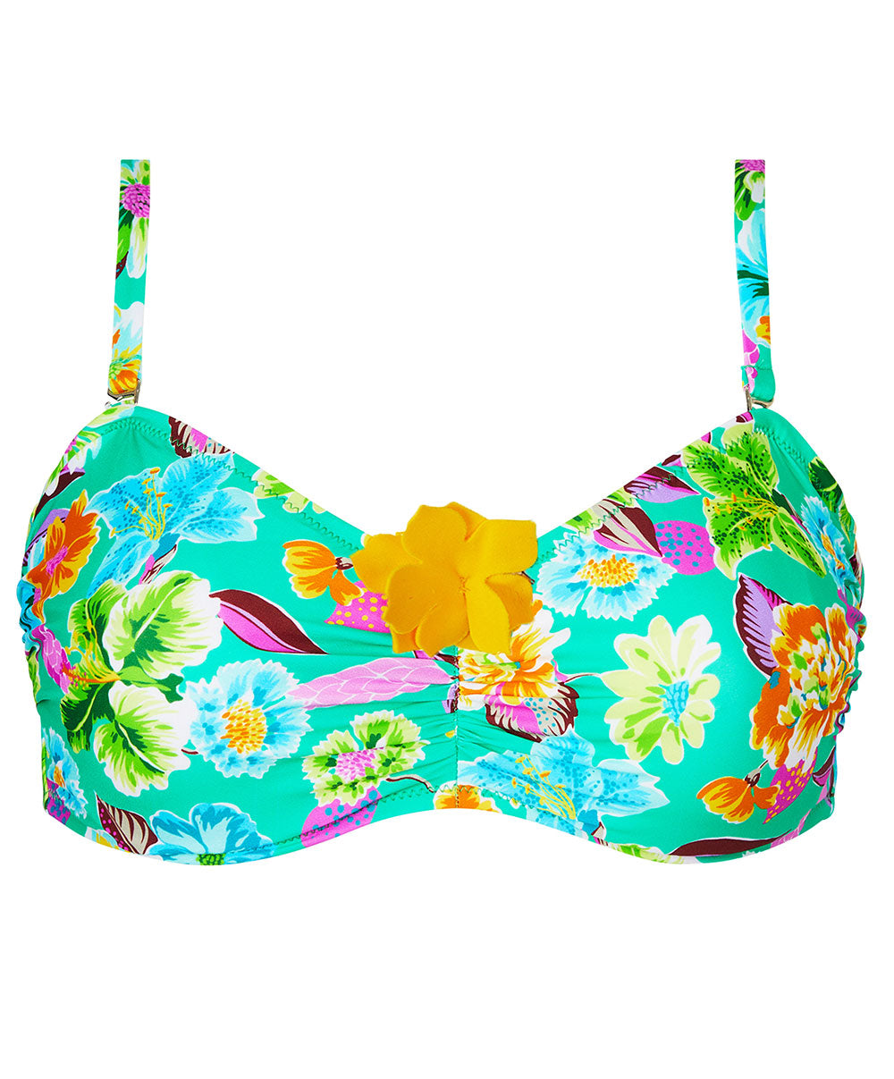 Soutien-gorge de bain souple bandeau La Feminissima vert émeraude Antigel Bain FBB7470-VE 100