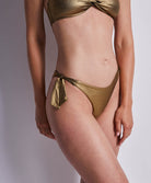 Bas de maillot forme tanga Sunlight glow Antique gold Aubade Bain 2U26-ANTI