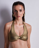 Haut de maillot triangle coque amovible Sunlight glow Antique gold Aubade Bain 2U10-O-ANTI