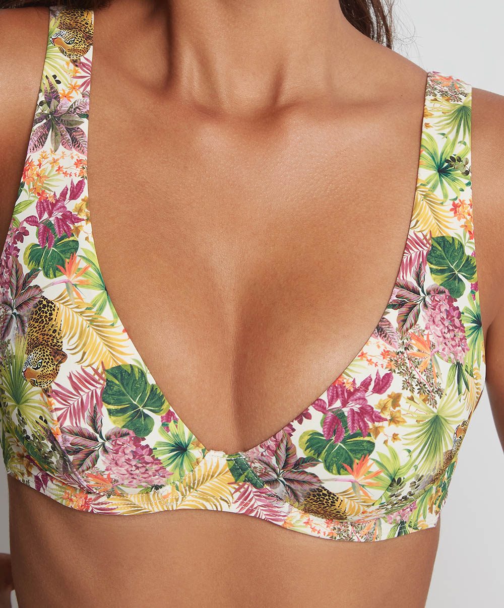 Haut de maillot triangle avec armatures Exotic fever Tropical light Aubade Bain LK12-TROI