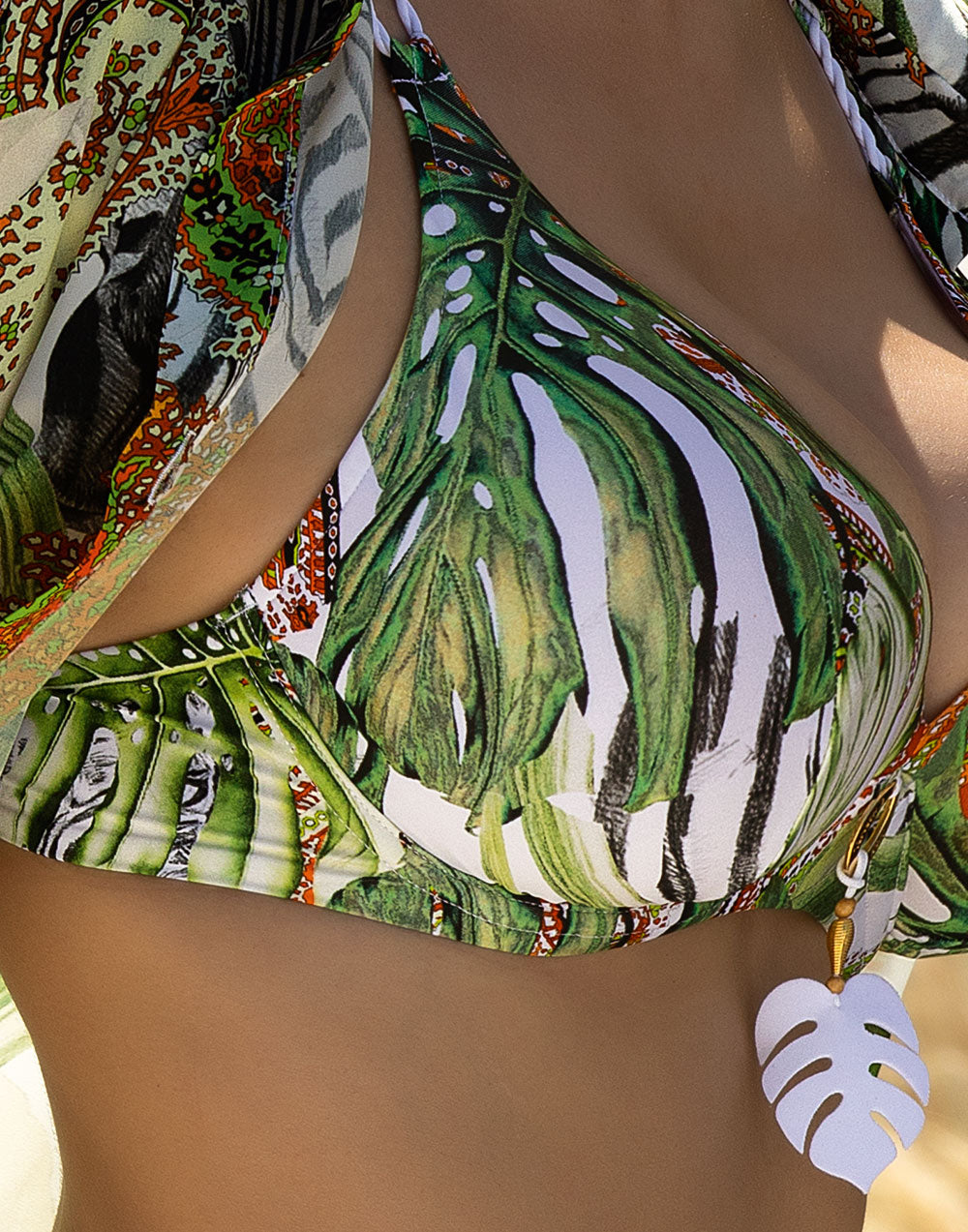 Maillot de bain triangle avec armatures Lise Charmel bain Féérie Tropicale nature tropicale ABB2548-NT