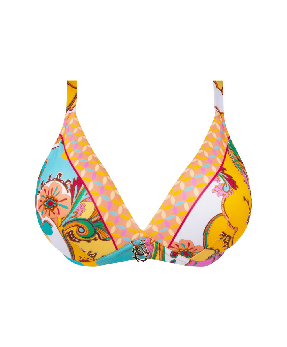 Maillot de bain triangle avec armatures Lise Charmel bain Soleil floral Curcuma ABB2546-CS
