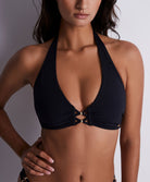 Maillot de bain triangle emboitant sans armatures tour de cou Aubade Bain Secret Laguna noir 2T10-O-NOIR