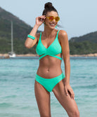 Maillot de bain triangle mousse sans armatures La Chiquissima émeraude Antigel Bain EBB2714-MD 5