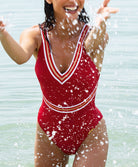 Maillot de bain une pièce dos nageur Lise Charmel bain Énergie Nautique rouge flamme ABA9235-FN 6
