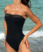 Maillot de bain une pièce bustier sans armatures bretelles amovibles Lise Charmel bain Ajourage Couture noir ABA7215-NO 1