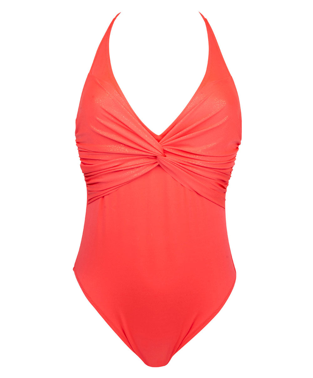 Maillot de bain une pièce dos nageur La Starlette star corail Antigel Bain EBB9205-SC 10