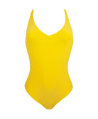 Maillot de bain une pièce dos nageur La Chiquissima jaune Antigel Bain EBB9214-MS