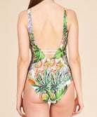 Maillot de bain une pièce dos ouvert Lise Charmel bain Féérie Tropicale nature tropicale ABB6948-NT