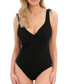 Maillot de bain une pièce grande taille ajustable décolleté plongeant Fantasie swim Ottawa noir FS6496-BLK