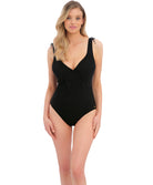 Maillot de bain une pièce grande taille ajustable décolleté plongeant Fantasie swim Ottawa noir FS6496-BLK