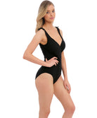 Maillot de bain une pièce grande taille ajustable décolleté plongeant Fantasie swim Ottawa noir FS6496-BLK