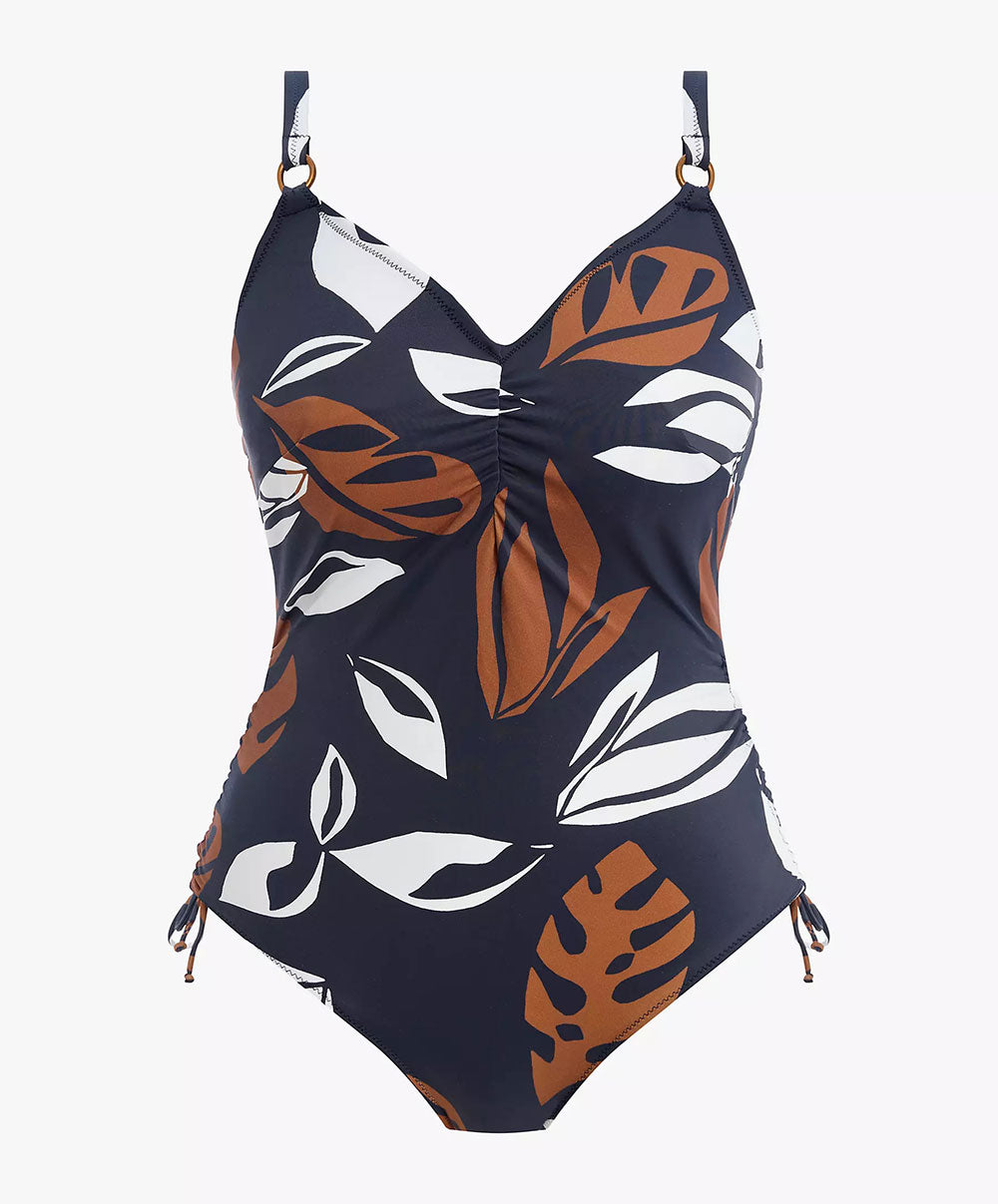 Maillot de bain une pièce grande taille échancure ajustable Fantasie swim Lake Orta french navy FS503330-FRY