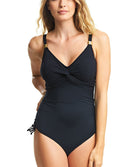 Maillot de bain une pièce grande taille échancure ajustable Fantasie swim Ottawa noir FS6360-BLK