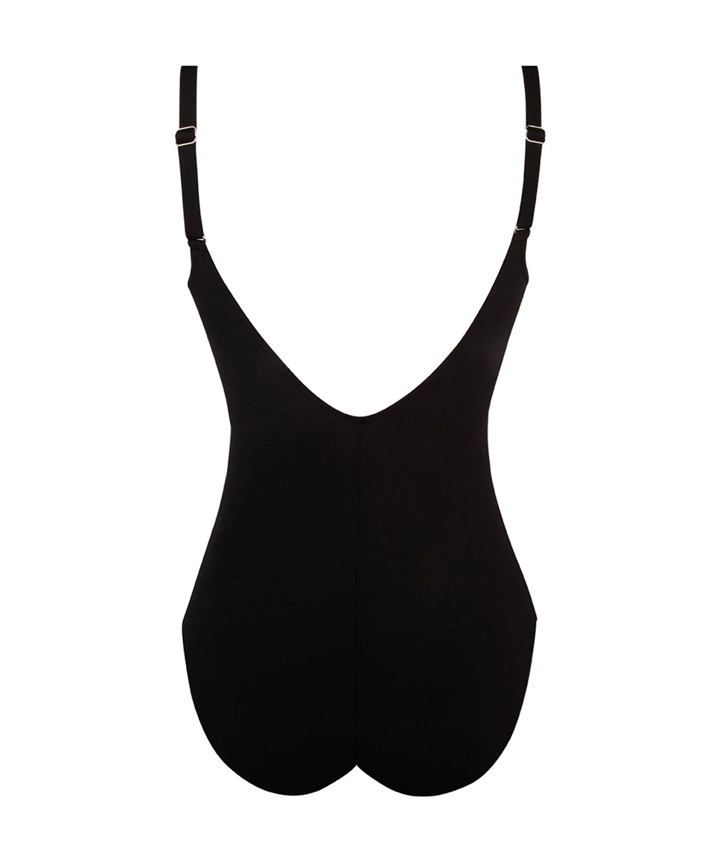 Maillot de bain une pièce maintien avec armatures La Muse Dentelle noir Antigel Bain FBB6206-NO